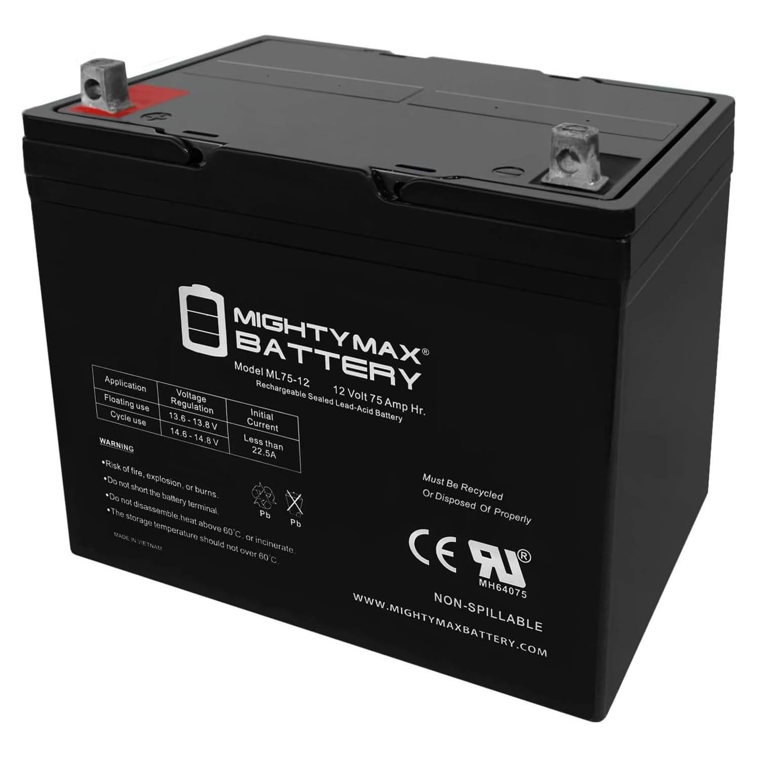 Batería Mighty Max ML75-12 12V 75AH SLA AGM Recargable