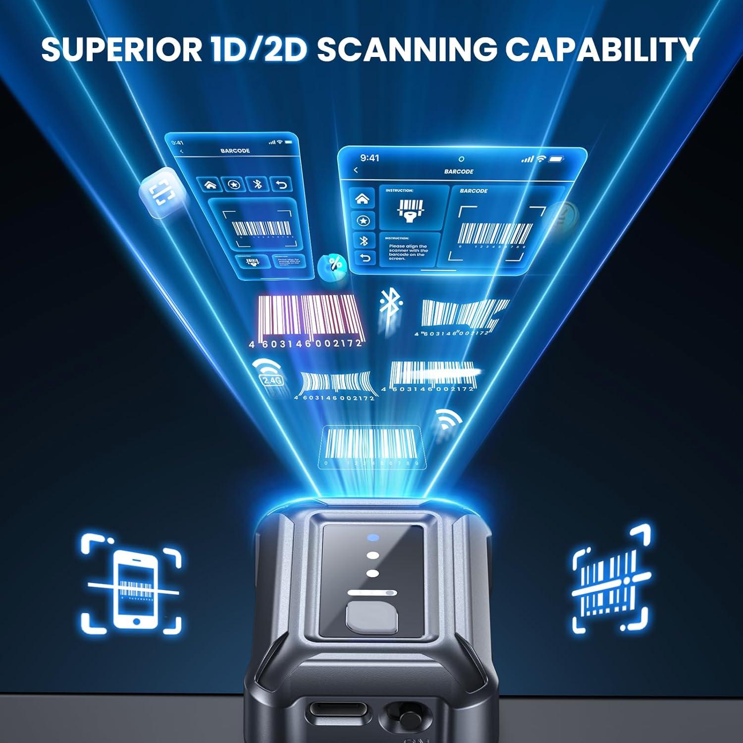 Escáner de Códigos de Barras Inalámbrico Eyoyo para Muñeca