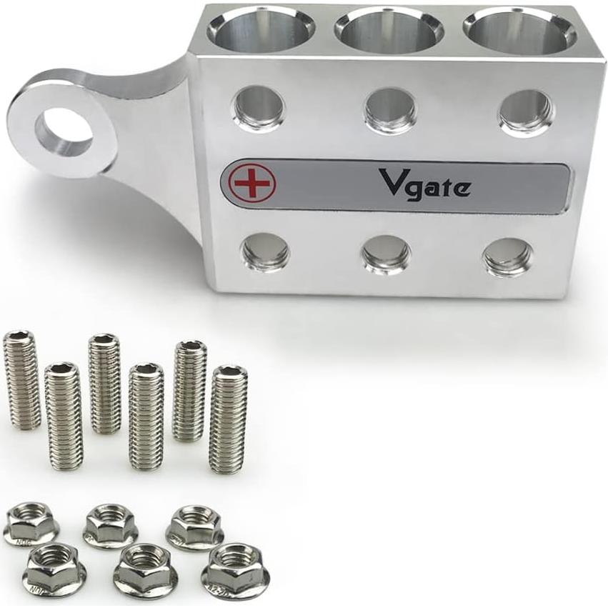 Bloque de Distribución Vgate 12 Vías M10 8AWG a 4/0AWG