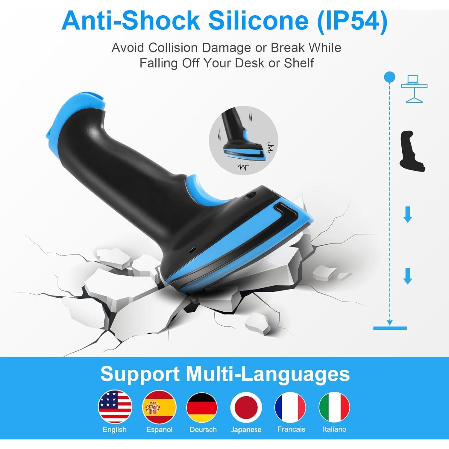 Escáner de Código de Barras 1D Onewscan Inalámbrico USB