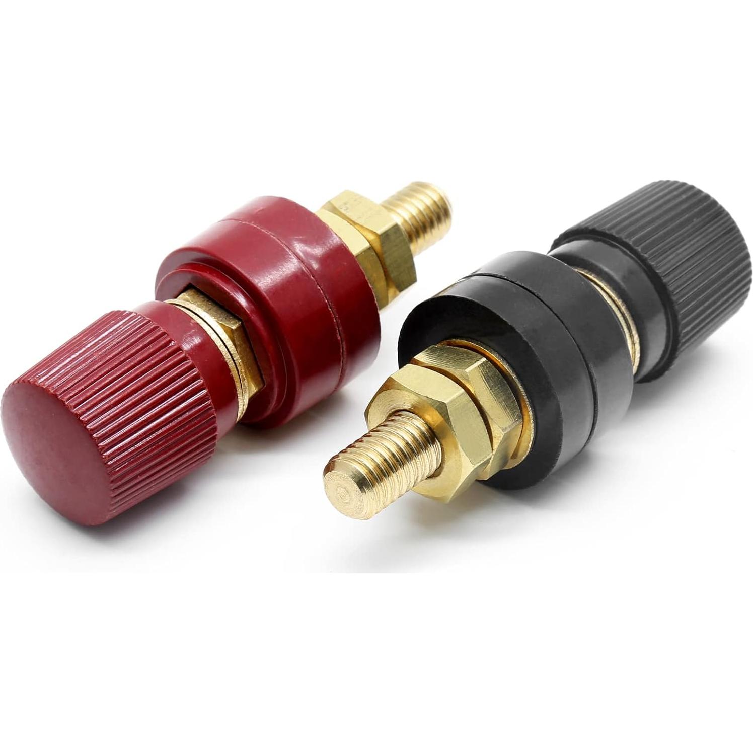 Conectores de Batería Luomorgo 5/16" Cobre 2 Pcs Rojo y Negro