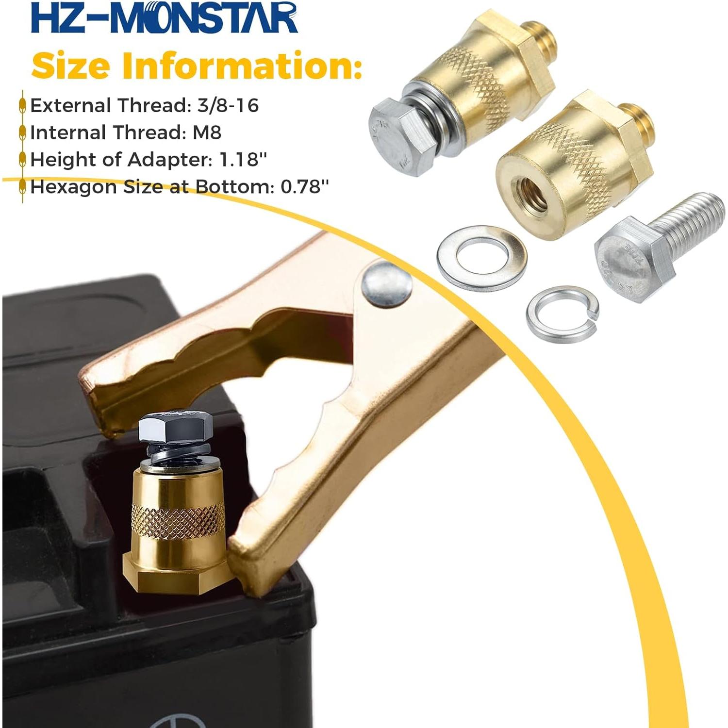 Conectores de Terminal de Batería HZ-MONSTAR 3/8" 2 Pcs