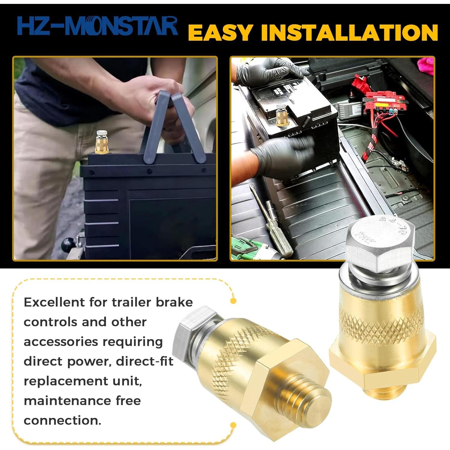 Conectores de Terminal de Batería HZ-MONSTAR 3/8" 2 Pcs