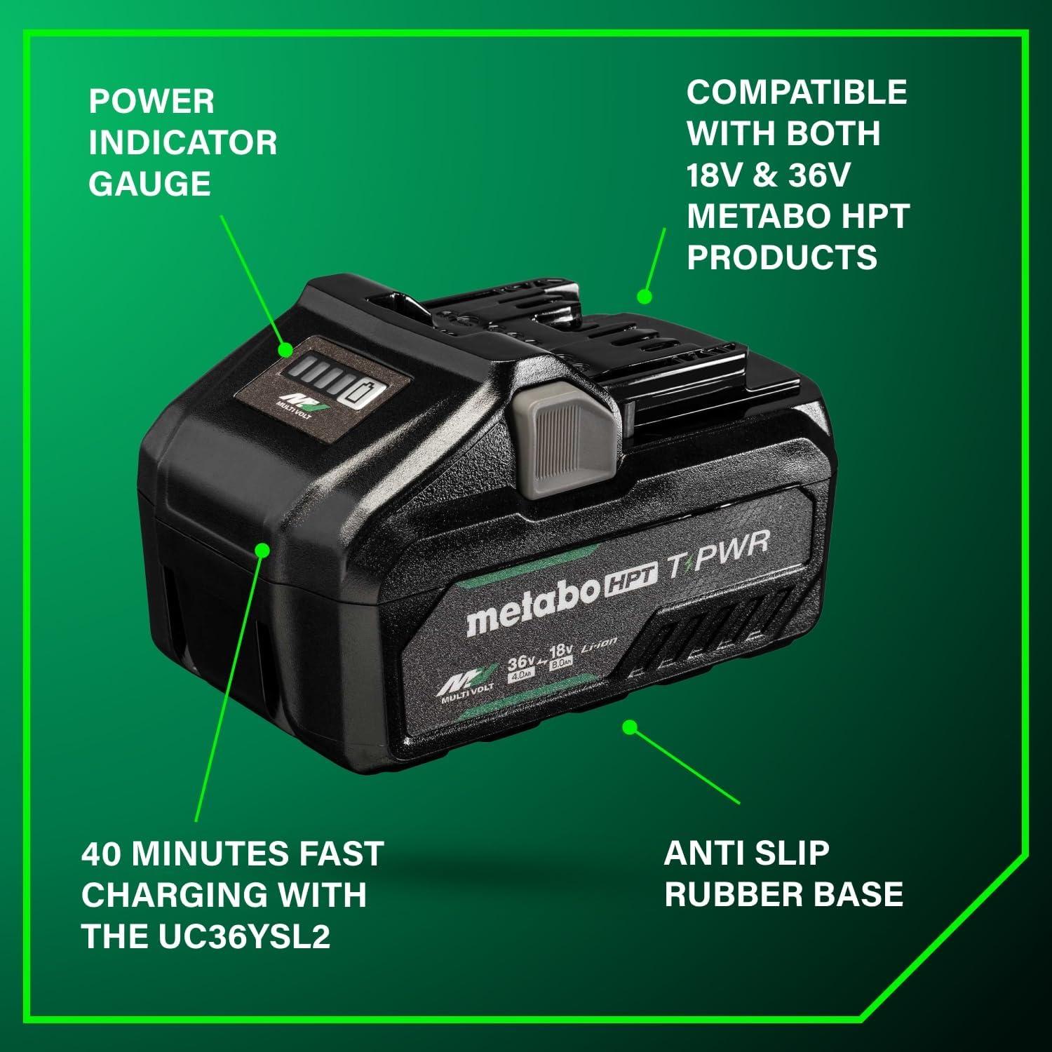 Batería Metabo HPT 36V/18V T-PWR MultiVolt 2160W 0.95kg