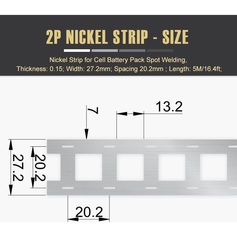 Tira de Níquel 0.15x27mm MatchWhiz 5M para Soldadura de Baterías