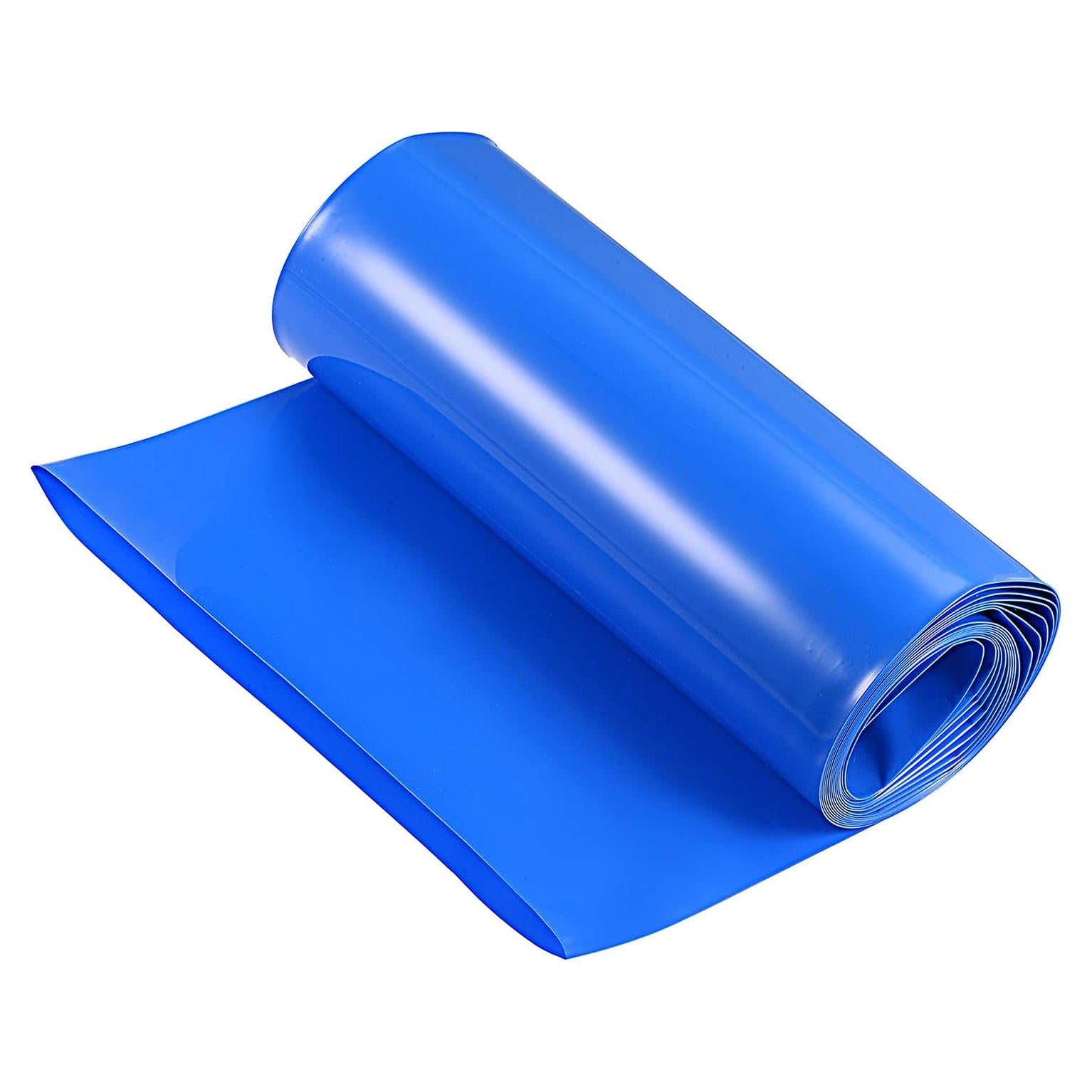 Tubo termocontraíble PVC 300mm azul 3 metros para baterías