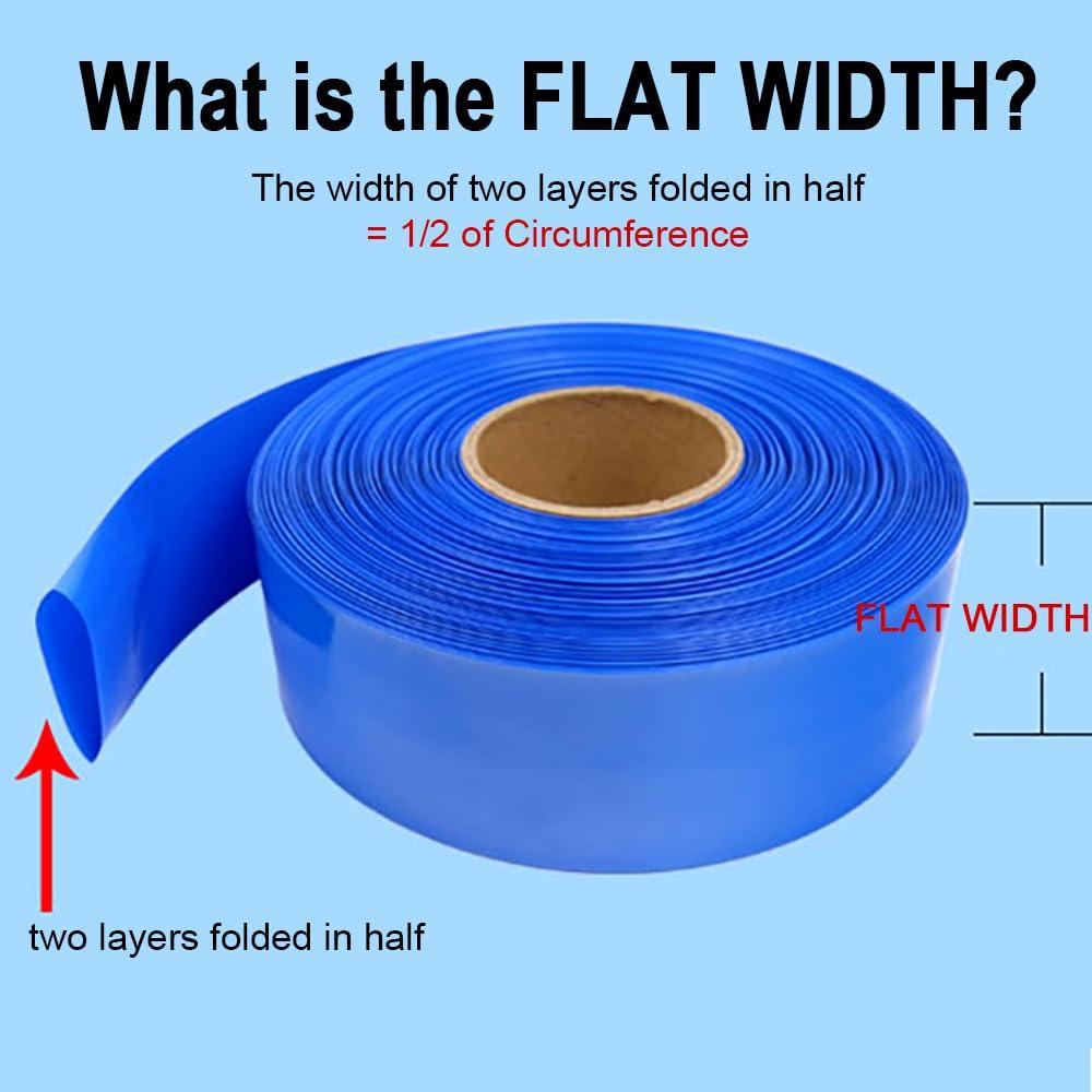 Tubo termocontraíble PVC 300mm azul 3 metros para baterías