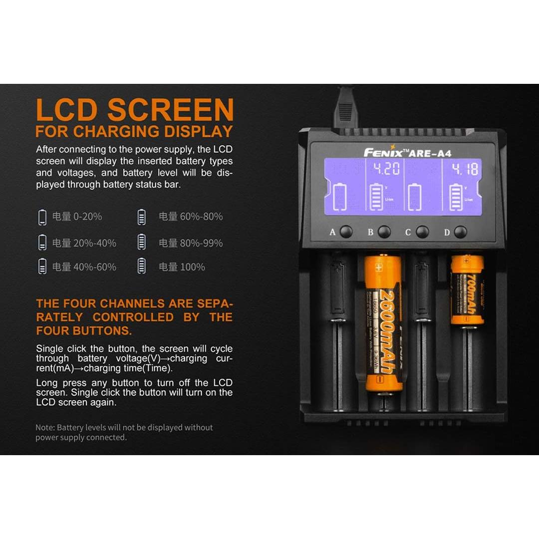 Cargador de Baterías Inteligente Fenix ARE-A4 Multifuncional