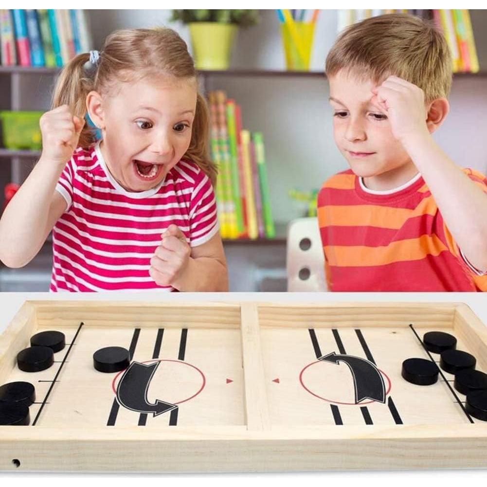 Juego de Pucks Rápido Moopok - Hockey de Aire de Madera