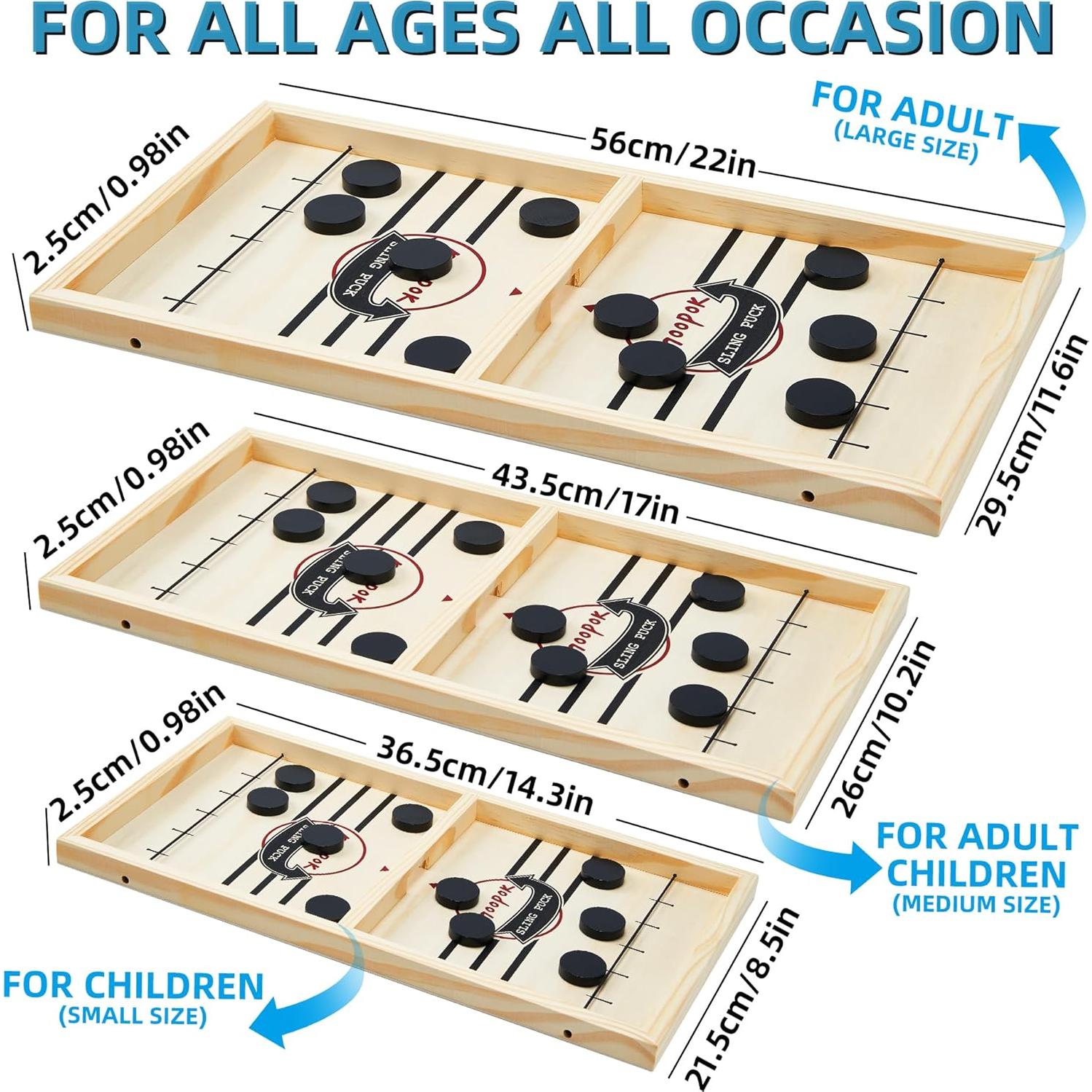 Juego de Pucks Rápido Moopok - Hockey de Aire de Madera