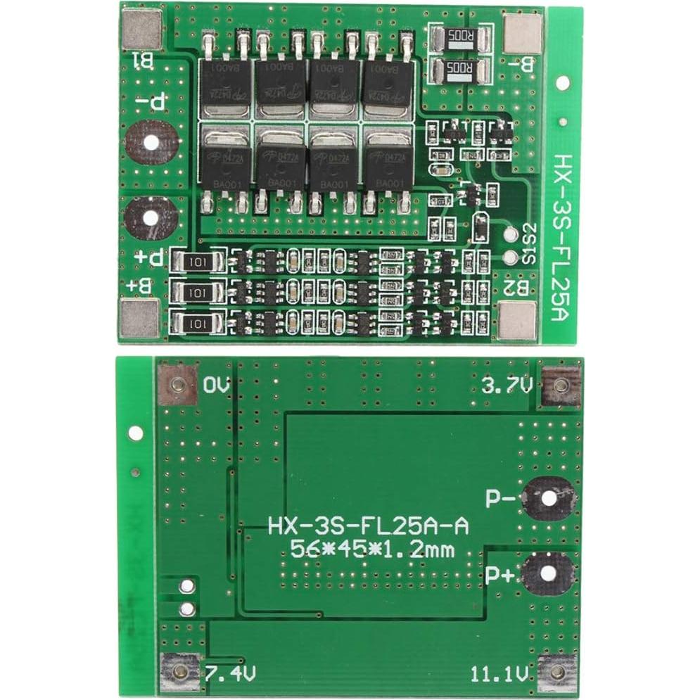 Placa de Protección de Batería de Litio 2Pcs 11.1V 25A Daier