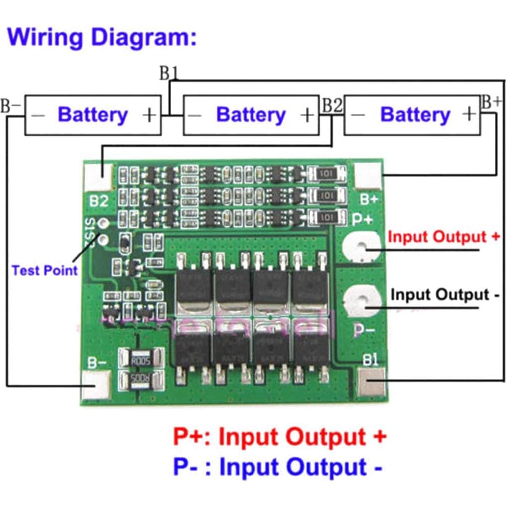 Placa de Protección de Batería de Litio 2Pcs 11.1V 25A Daier