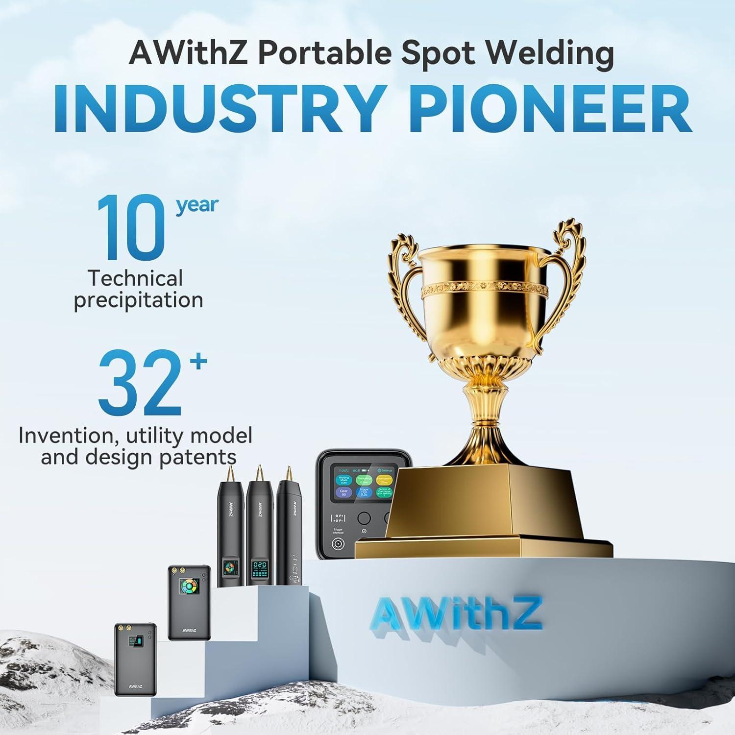 Soldador de Puntos Portátil AWithZ H1 11 Marchas para Baterías 18650