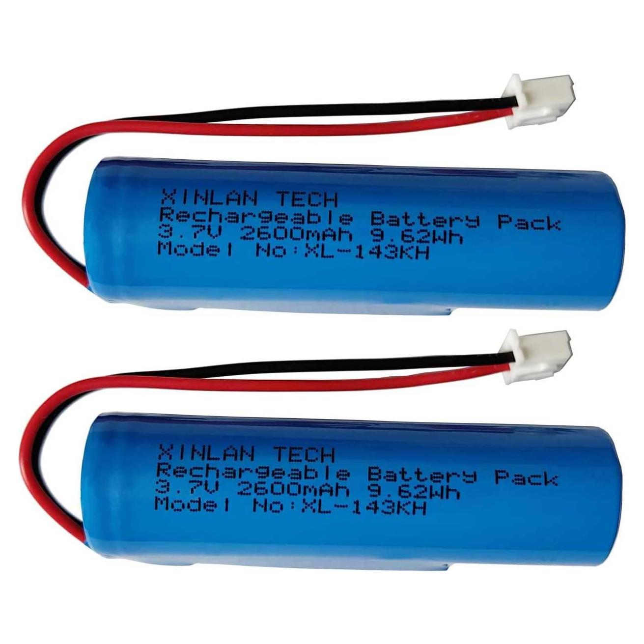 Batería recargable Li-ion 3.7V 2600mAh 18650 XINLANTECH - Paquete de 2