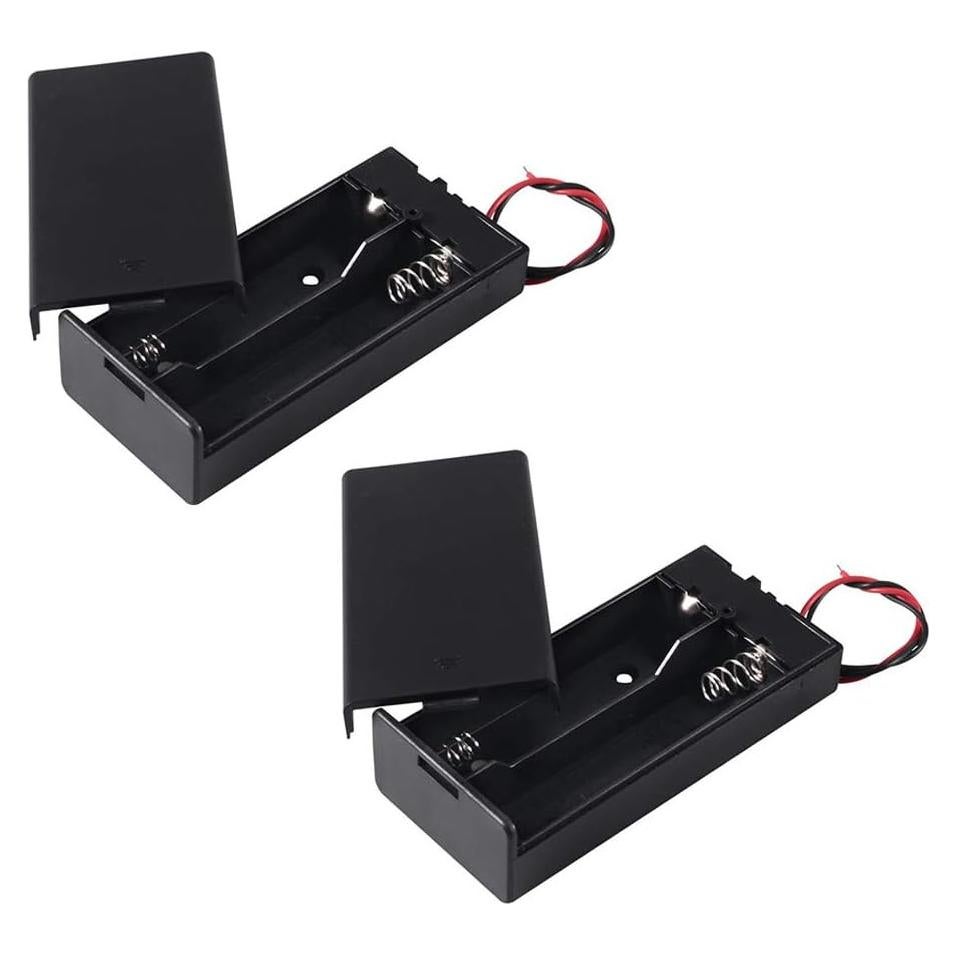 Caja de Almacenamiento para 2 Baterías 18650 Aoicrie con Interruptor