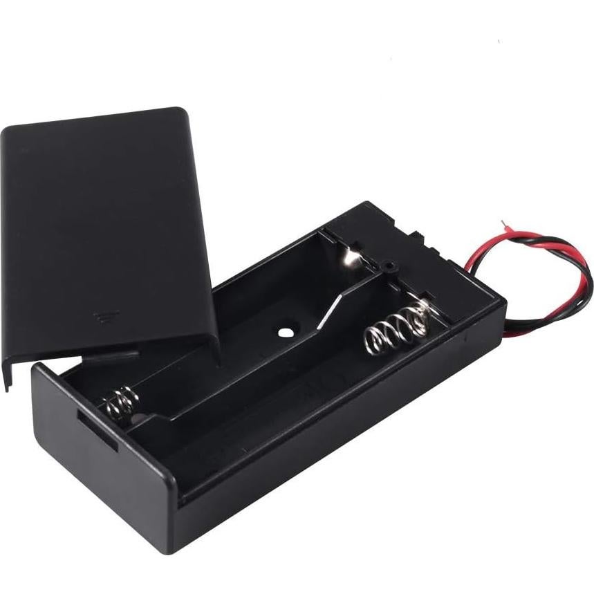 Caja de Almacenamiento para 2 Baterías 18650 Aoicrie con Interruptor