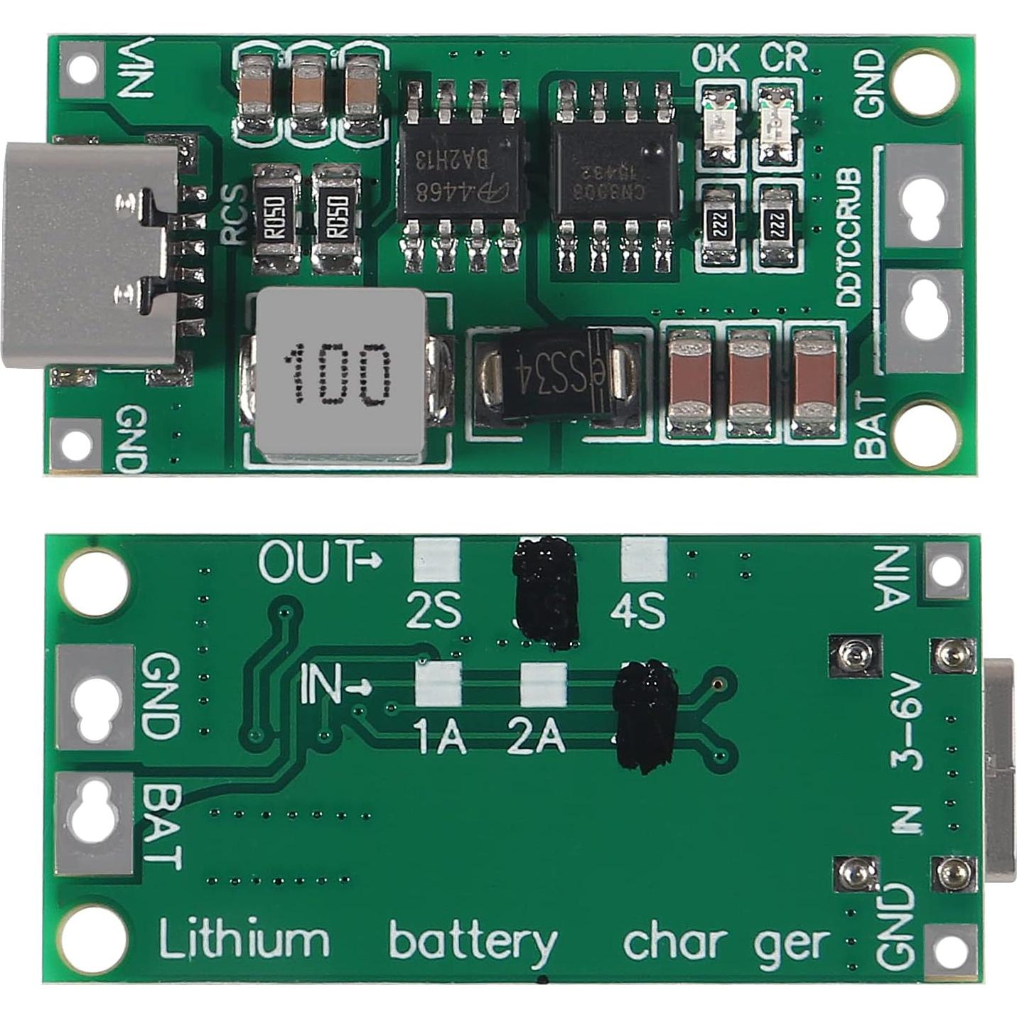 Cargador LiPo Polímero 3PCS Tipo C 2S 3S 4S 4A 18650
