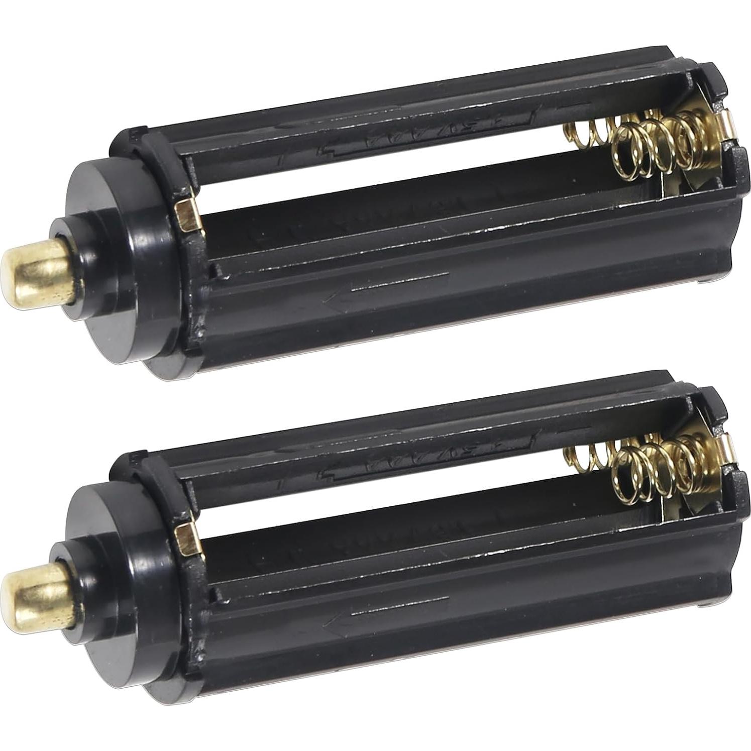 10pcs Soporte de Batería Cilíndrica Negra para 3 Baterías AAA