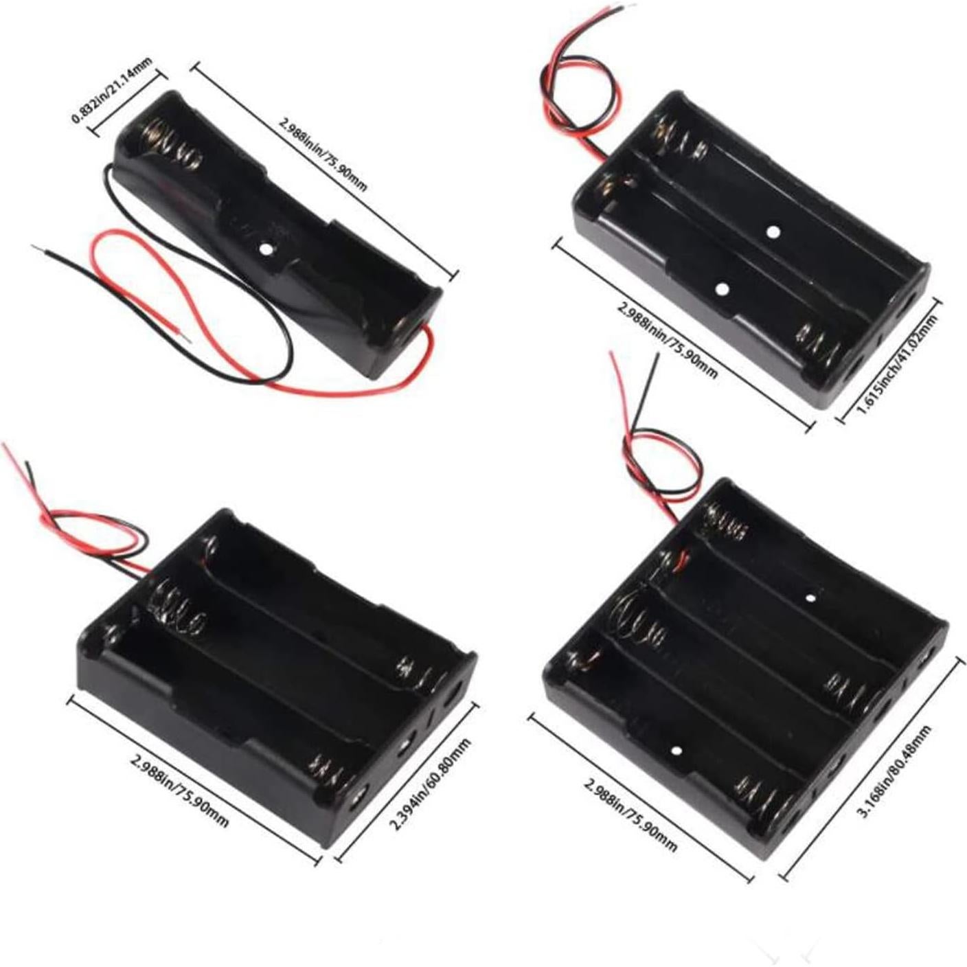 Kit Soporte de Batería 18650 1/2/3/4 Ranuras AEDIKO