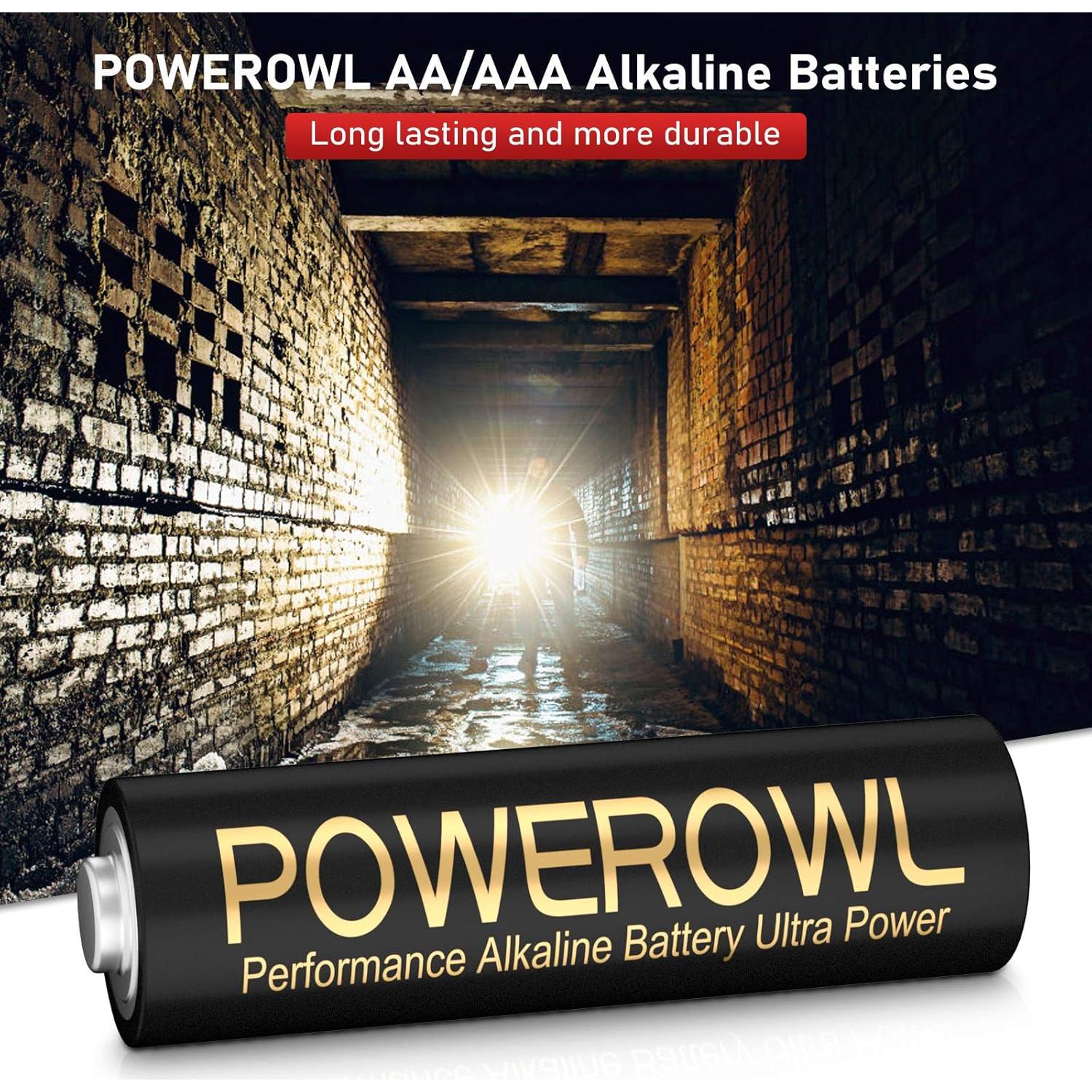 Baterías Alcalinas AA AAA y CR2025 POWEROWL Combo 16 Pcs