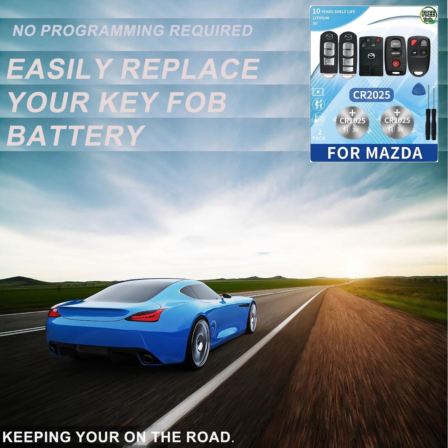 Baterías CR2025 para Llave Remota Mazda - Paquete de 2