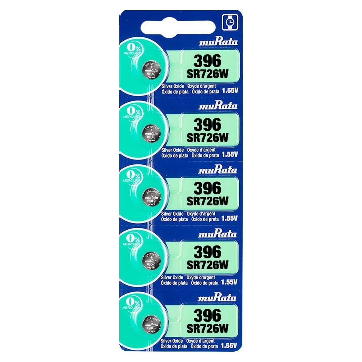 Batería de Óxido de Plata Murata 396 SR726W 1.55V (15 Unidades)