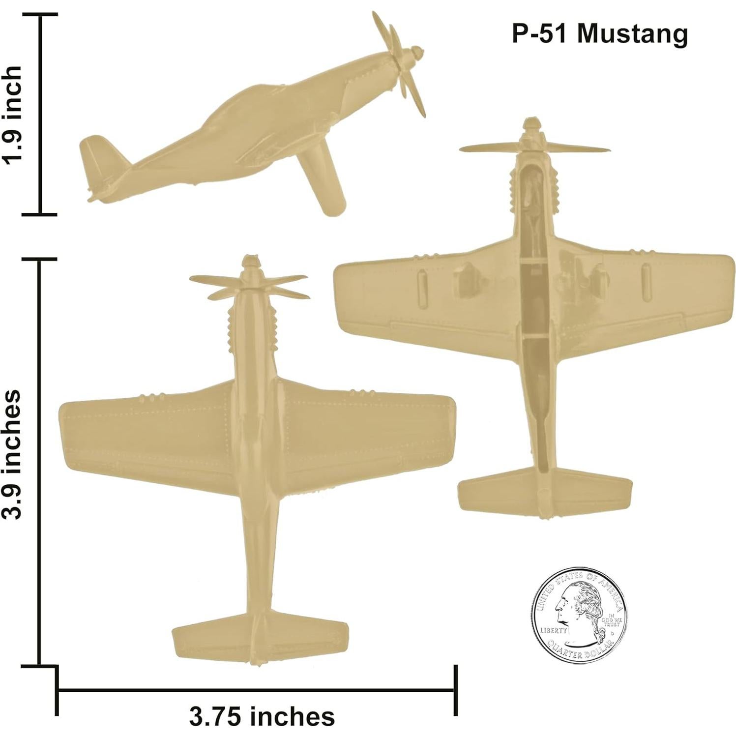 Aviones de Combate WW2 TimMee 9 Piezas Tan 1:100