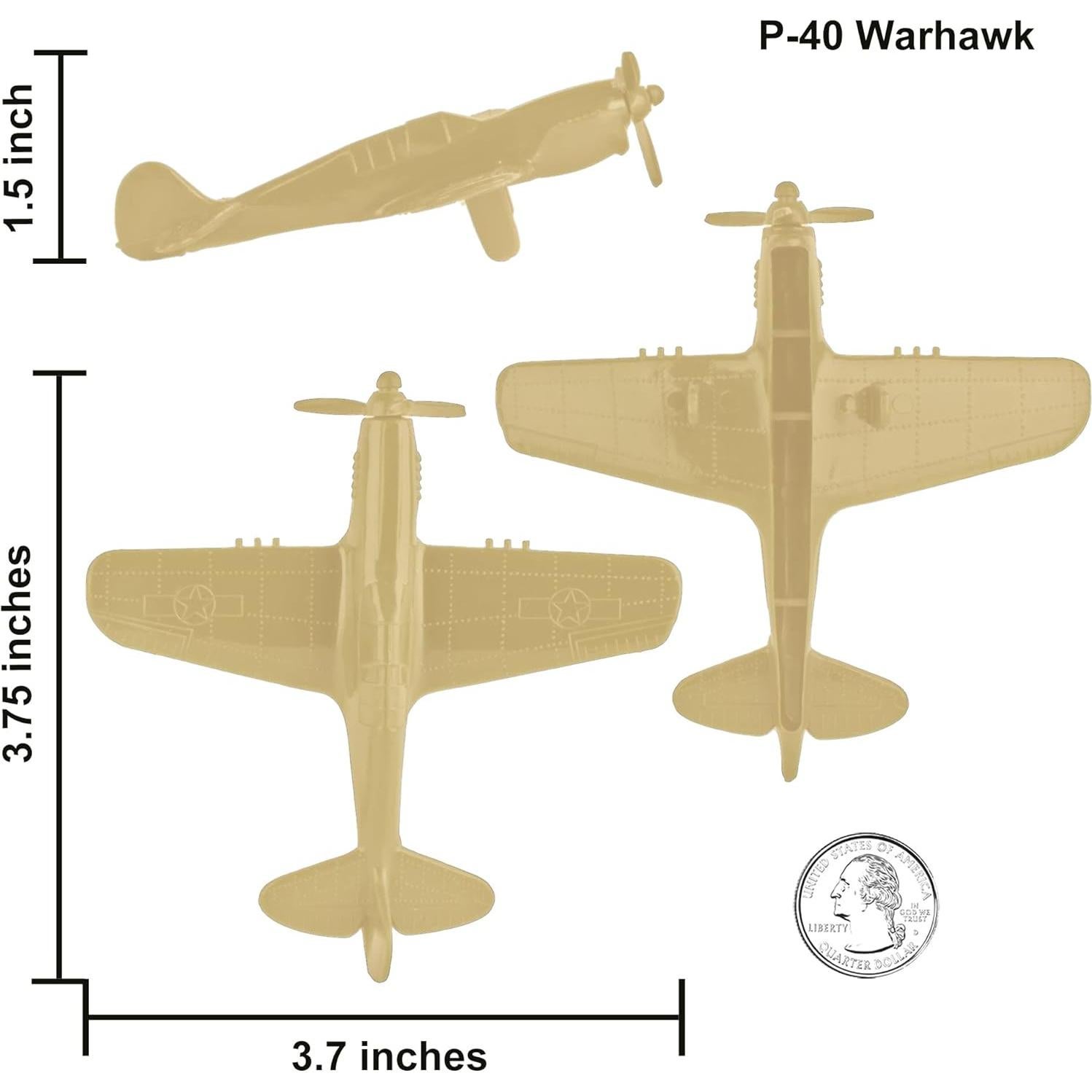 Aviones de Combate WW2 TimMee 9 Piezas Tan 1:100