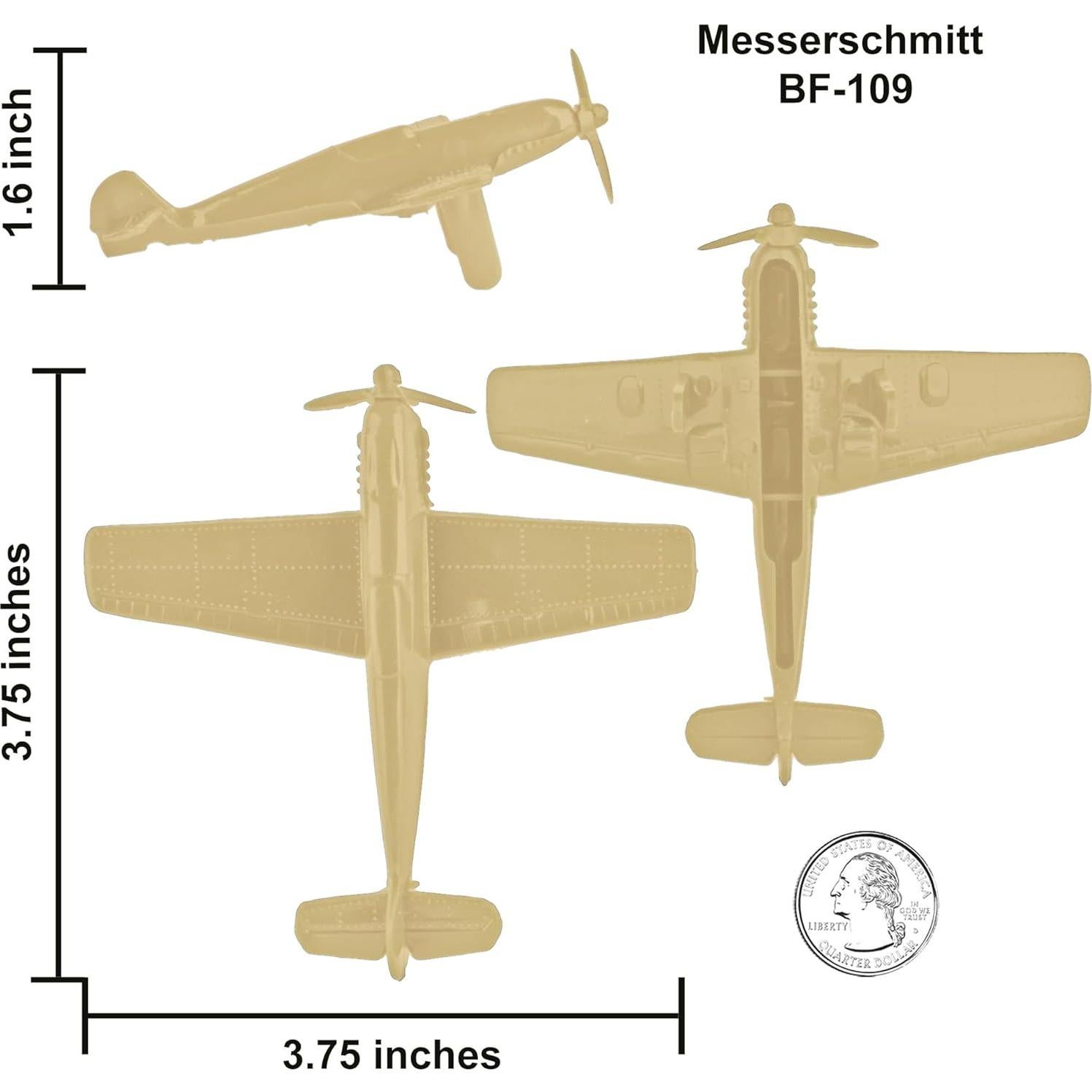 Aviones de Combate WW2 TimMee 9 Piezas Tan 1:100