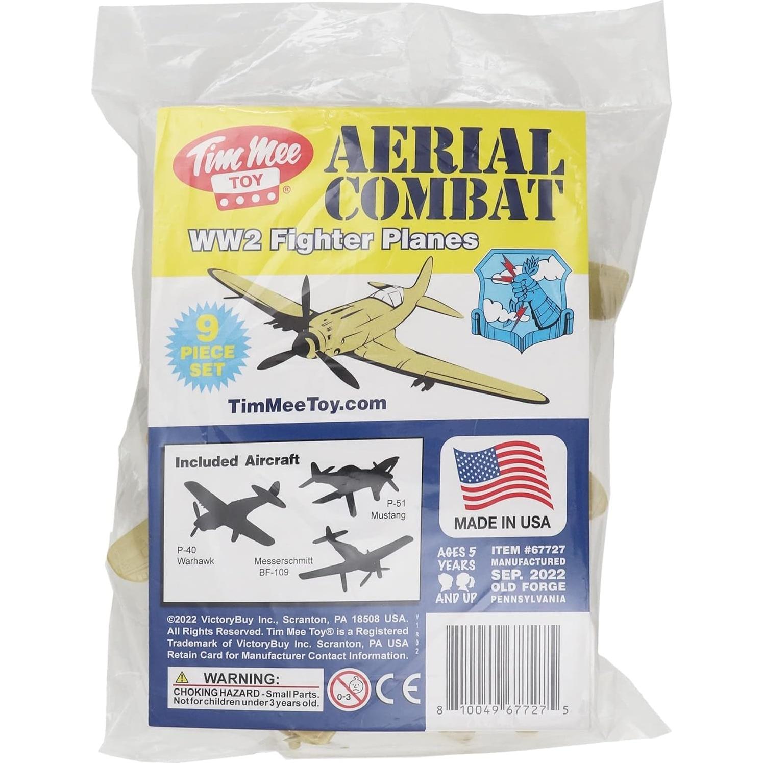 Aviones de Combate WW2 TimMee 9 Piezas Tan 1:100