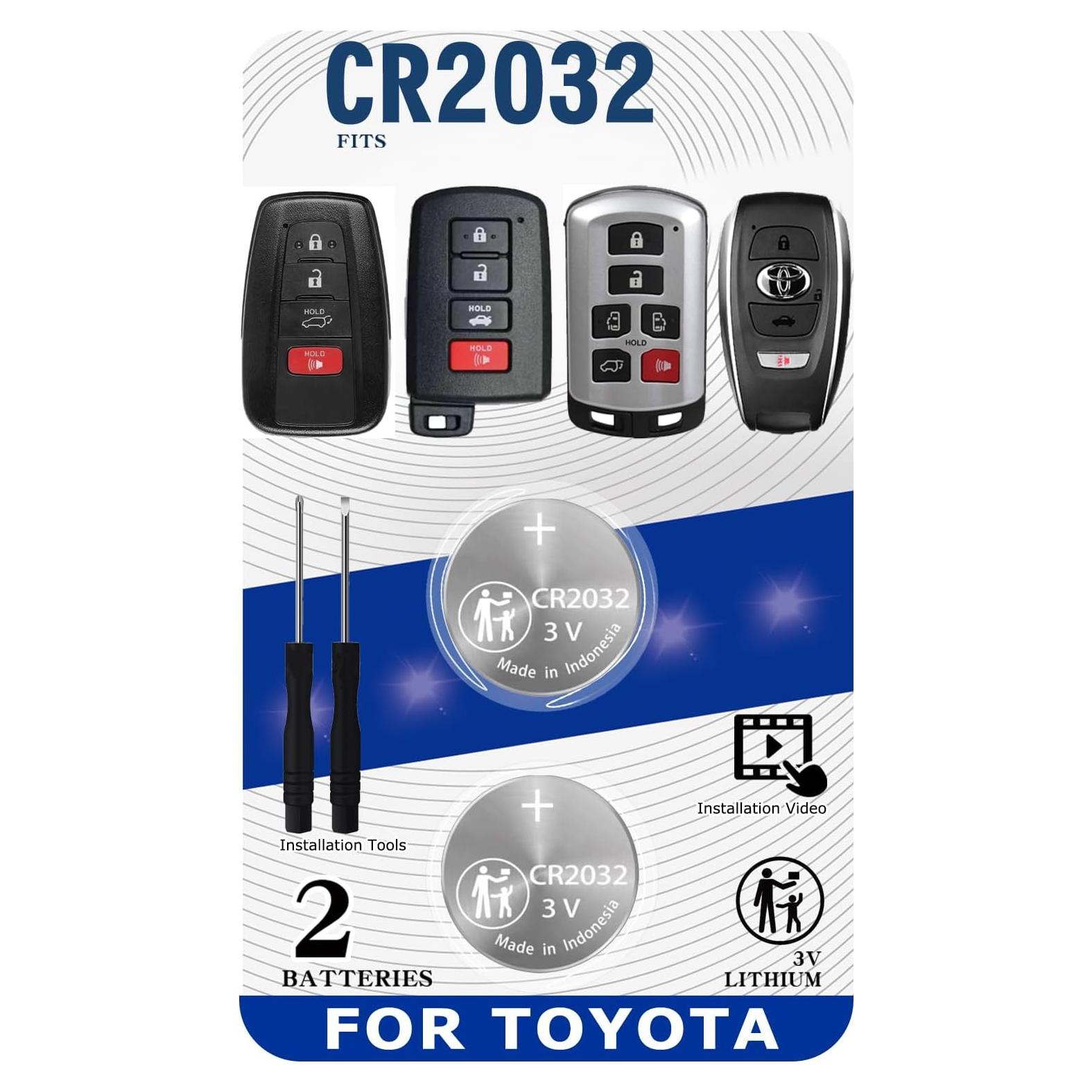 Kit de Baterías CR2032 para Llave Toyota - Paquete de 2