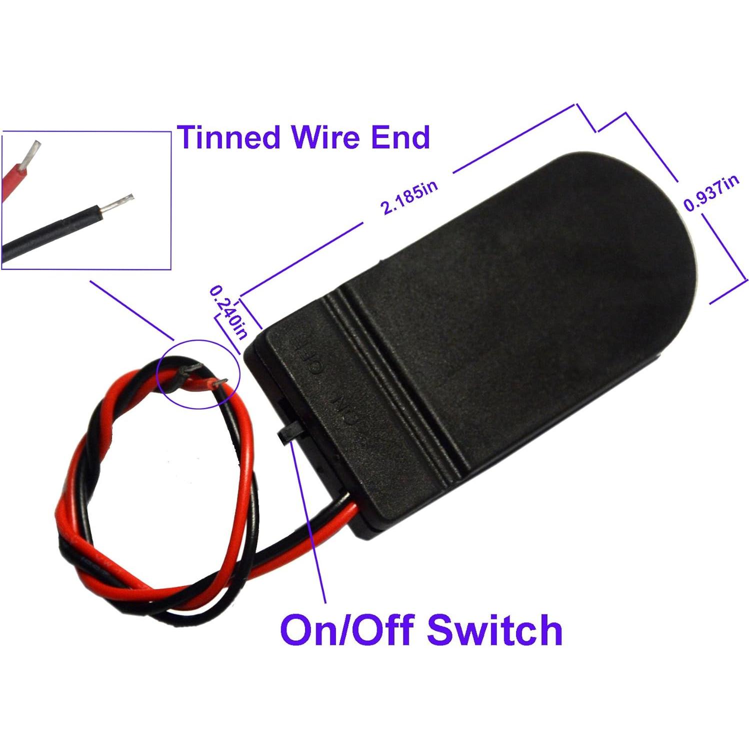 Paquete de 6 Soportes de Batería CR2032 con Interruptor 6V