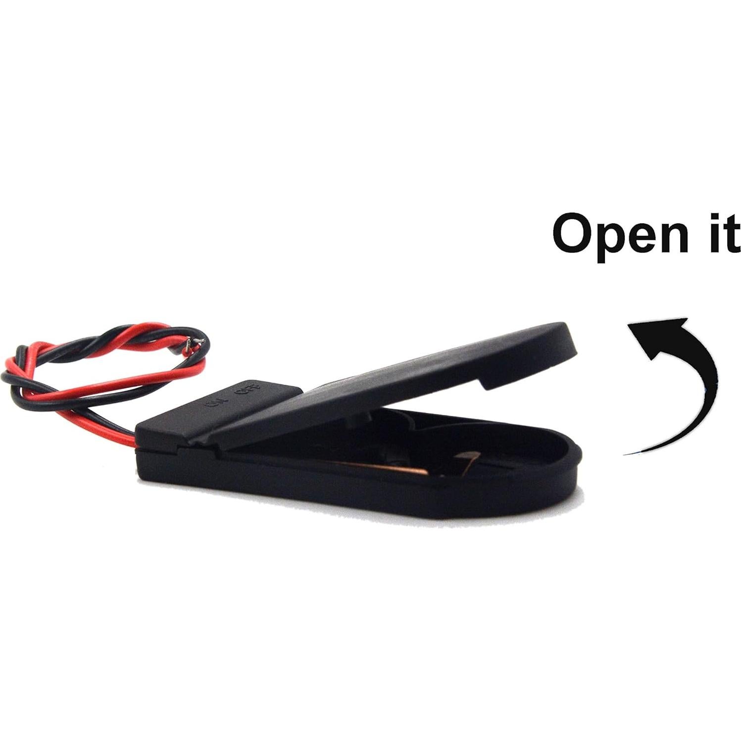 Paquete de 6 Soportes de Batería CR2032 con Interruptor 6V