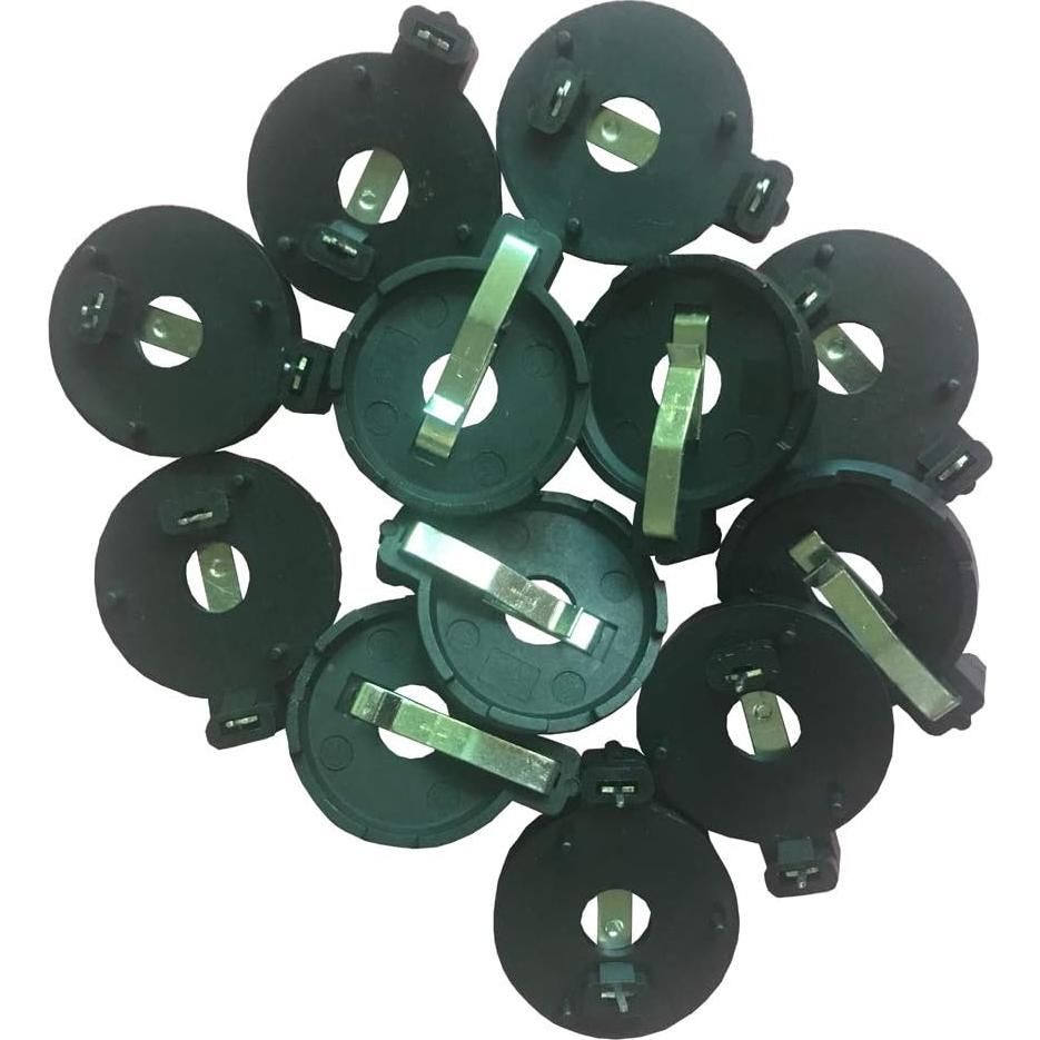 Paquete de 12 Soportes de Batería CR2032 2025 2015 con Pines