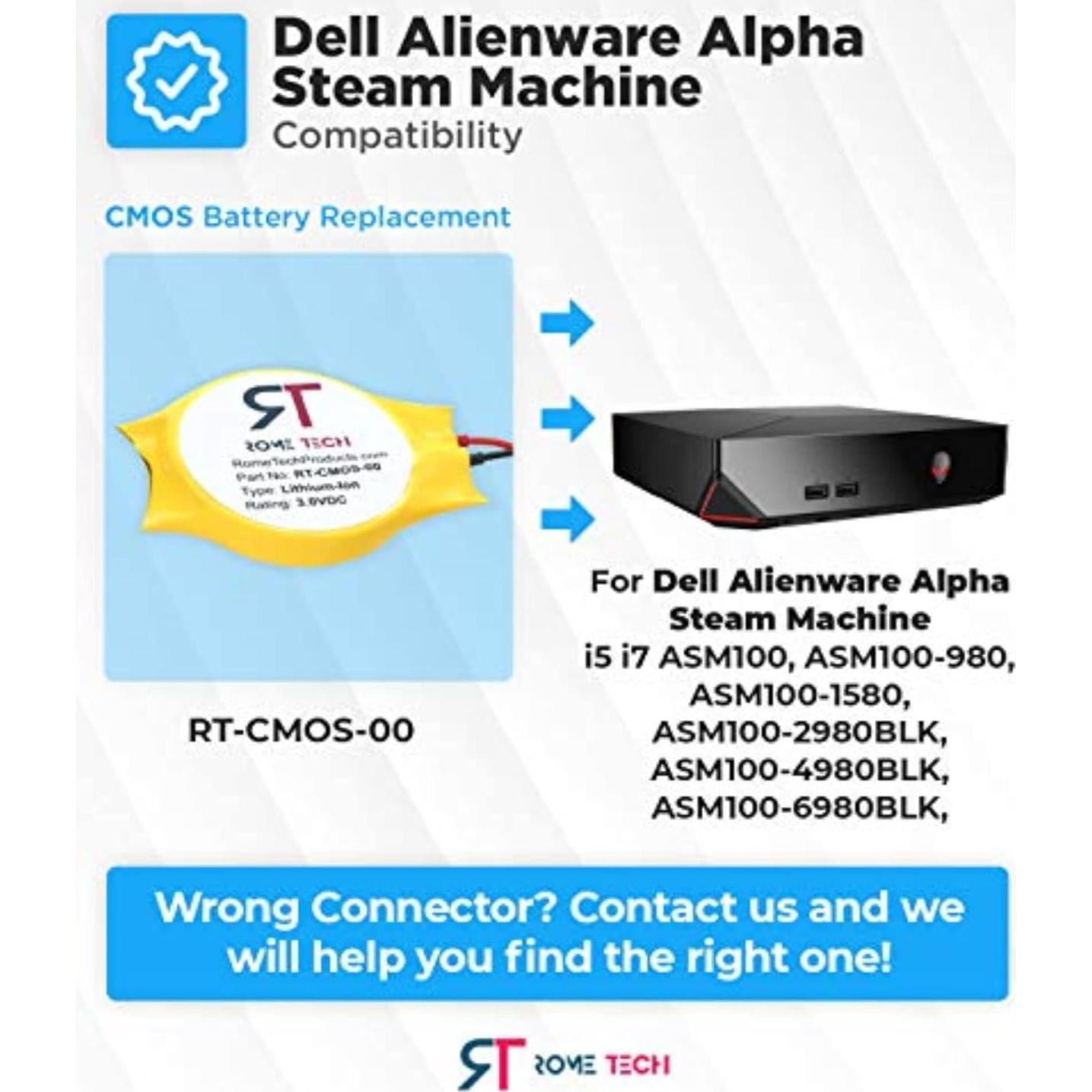 Batería de Litio CR2032 3V Rome Tech para Dell Alienware