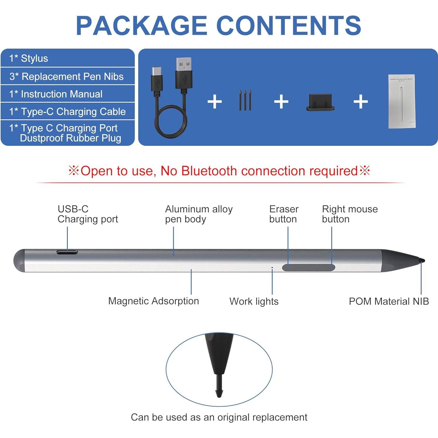 Lápiz Superficie Arsandyn para Microsoft Surface Pro 11-3