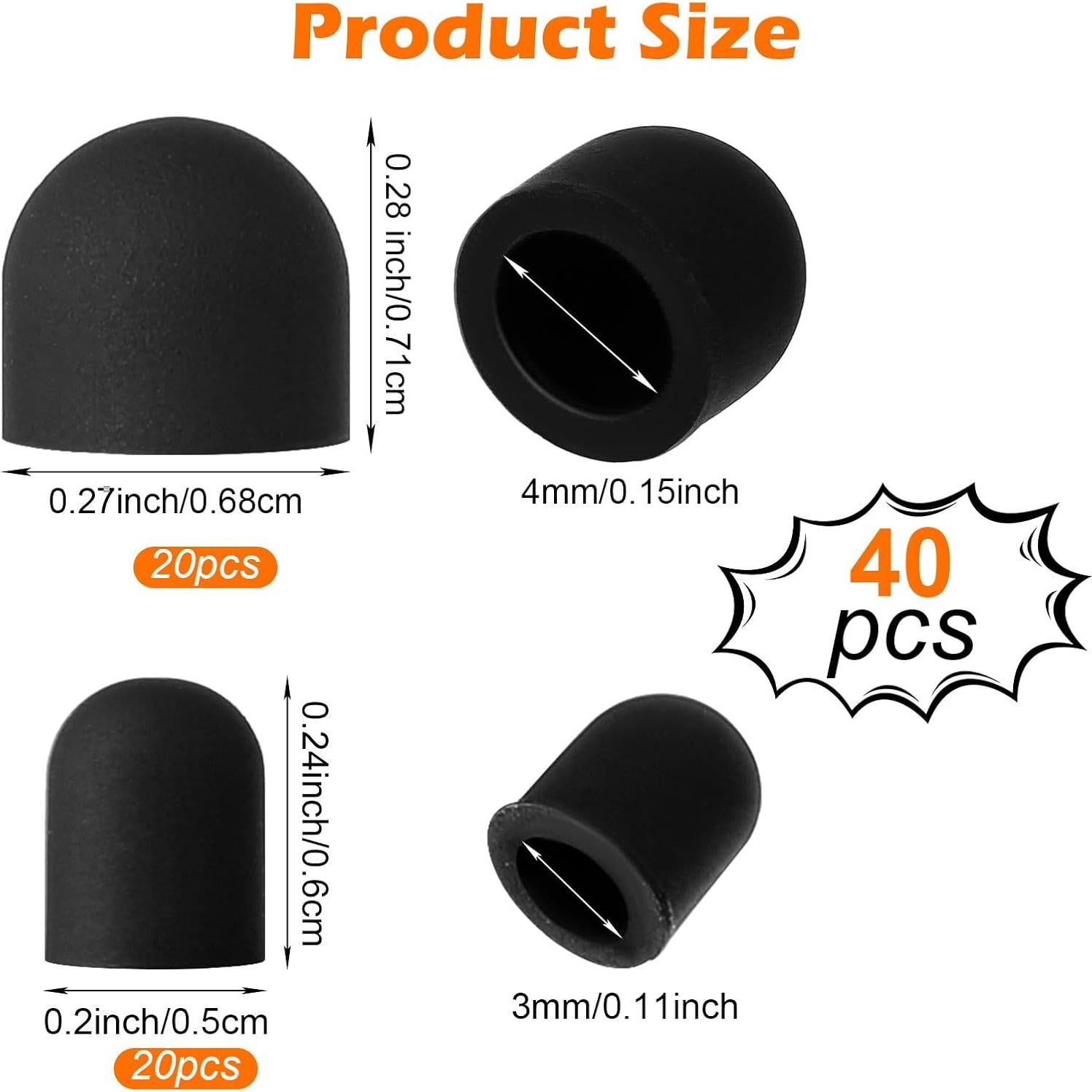 Juego de 40 Puntas de Silicona para Estilógrafos Bremorou