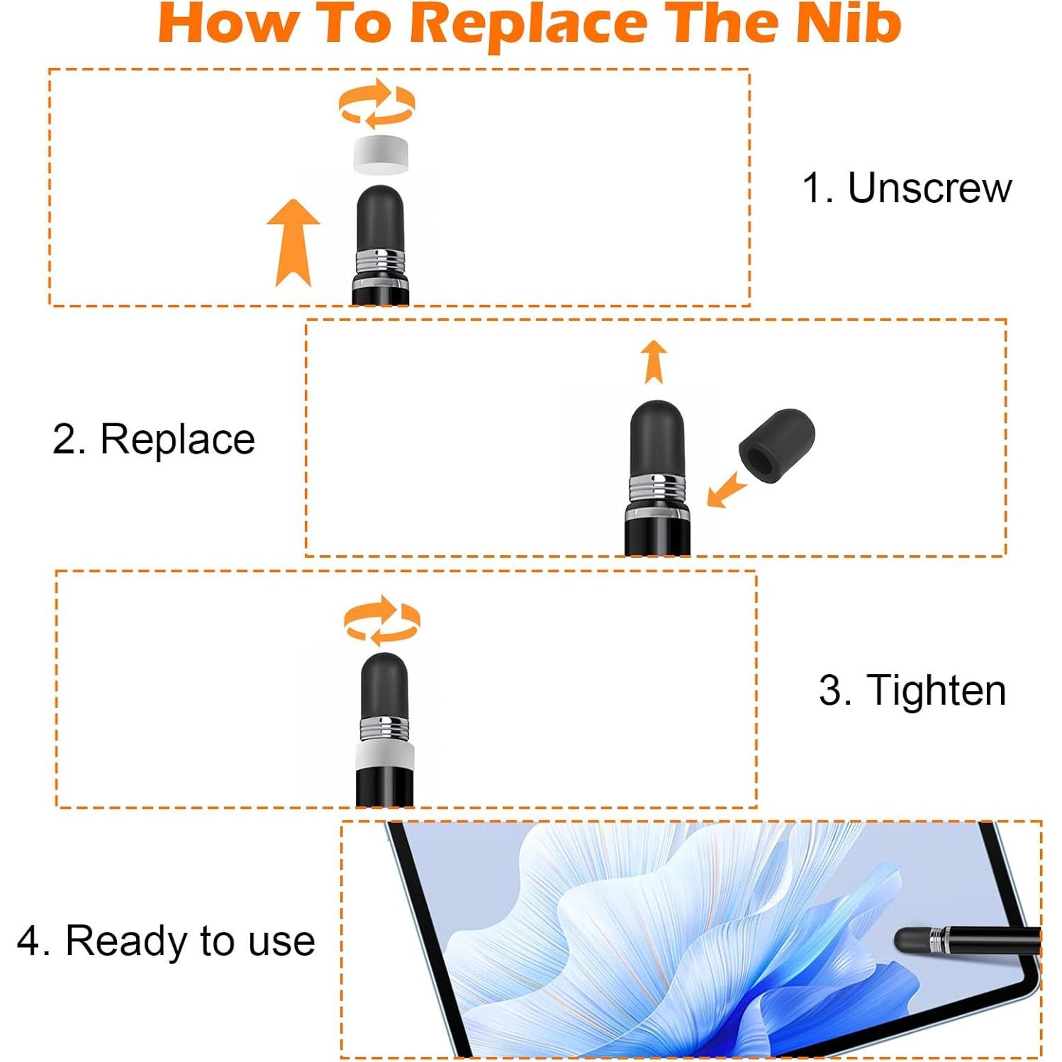 Juego de 40 Puntas de Silicona para Estilógrafos Bremorou