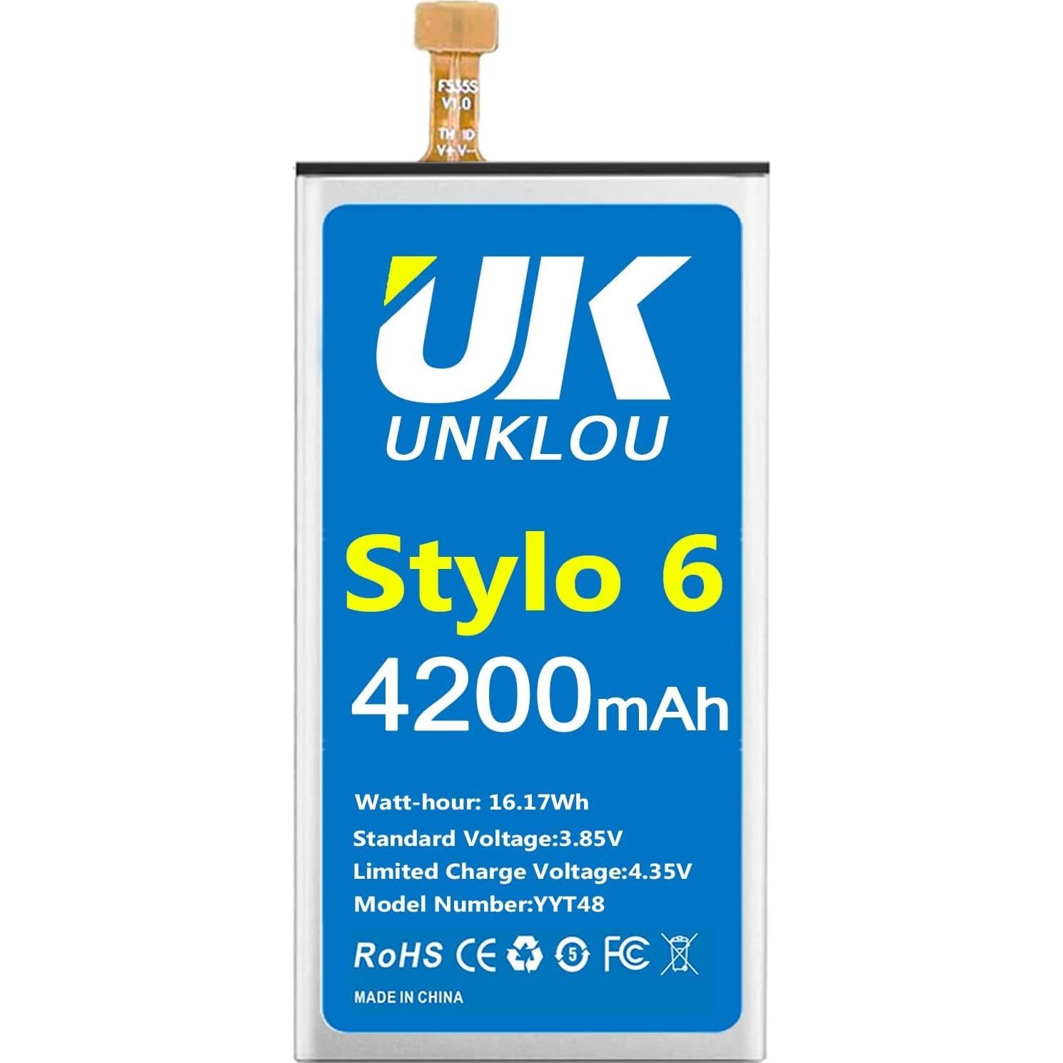 Batería de Reemplazo UNKLOU 4200mAh para LG Stylo 6