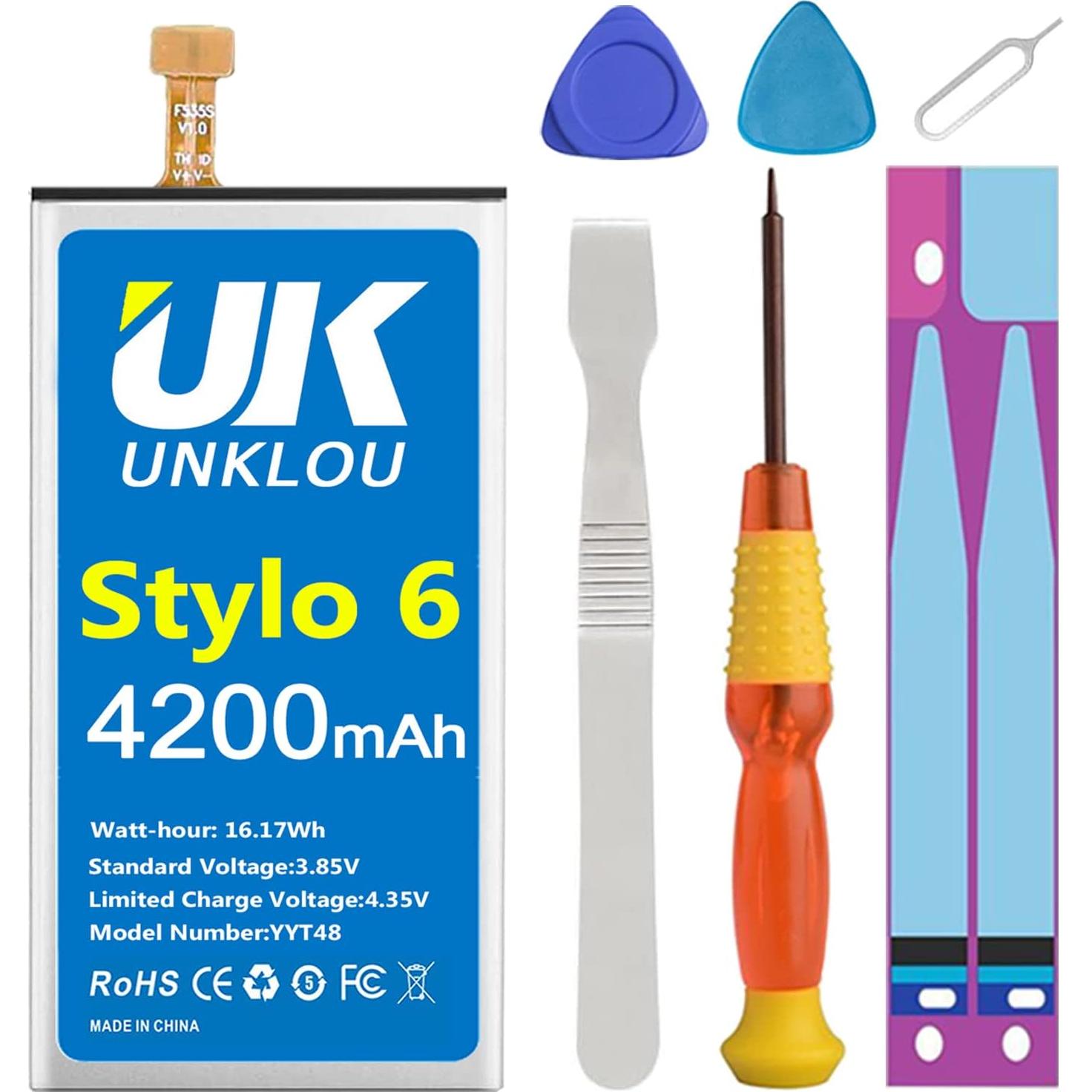 Batería de Reemplazo UNKLOU 4200mAh para LG Stylo 6