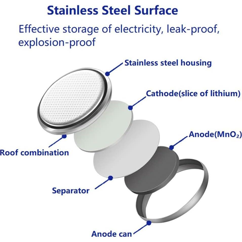 Baterías de Botón Cotchear CR2450 10 Pcs 3V 550mAh