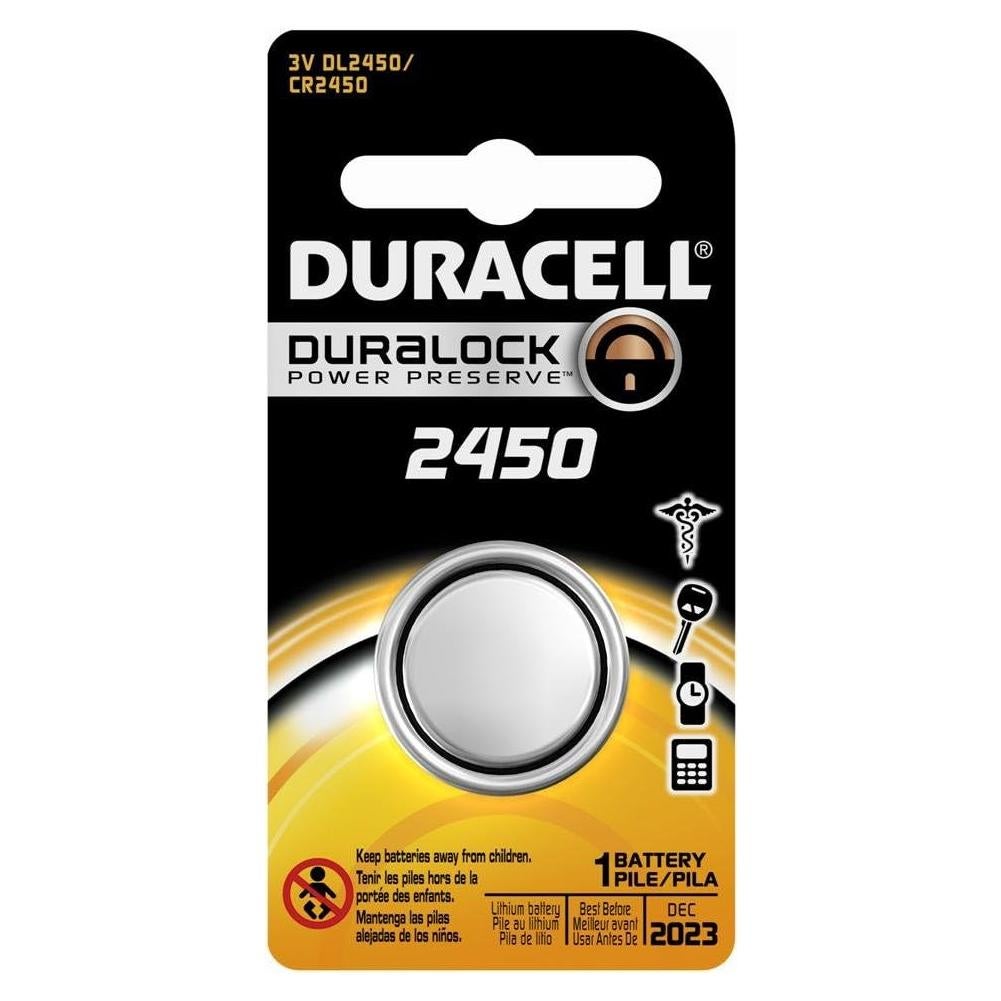 Batería de Moneda de Litio Duracell DL2450 3V 540mAh (Caja de 6)
