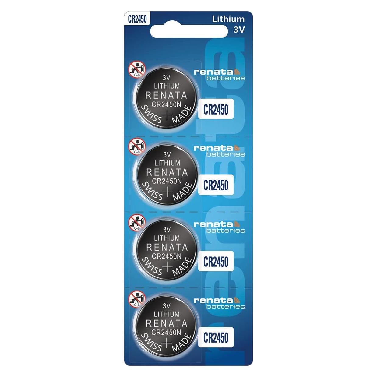 Baterías de Litio Renata CR2450N - 3V 540mAh (4 unidades)
