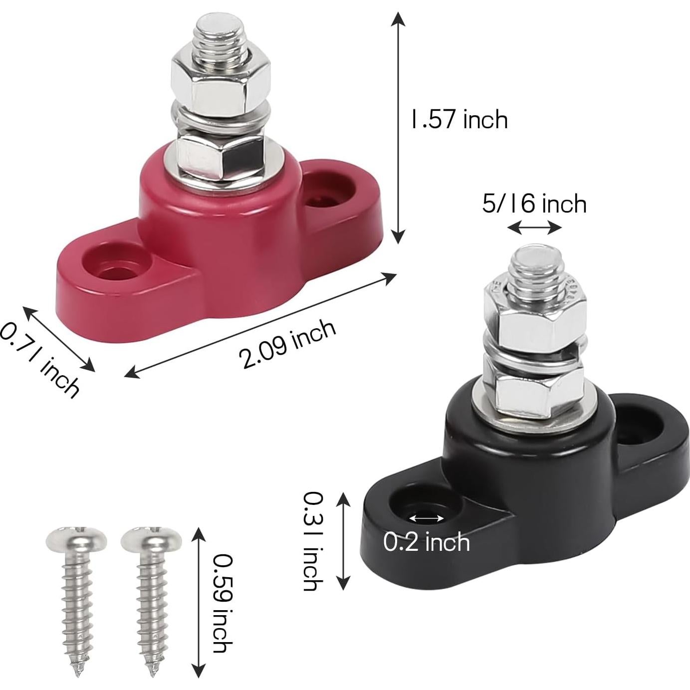 Hovom Bloques de Conexión de Batería 12V Aislados 2 Piezas