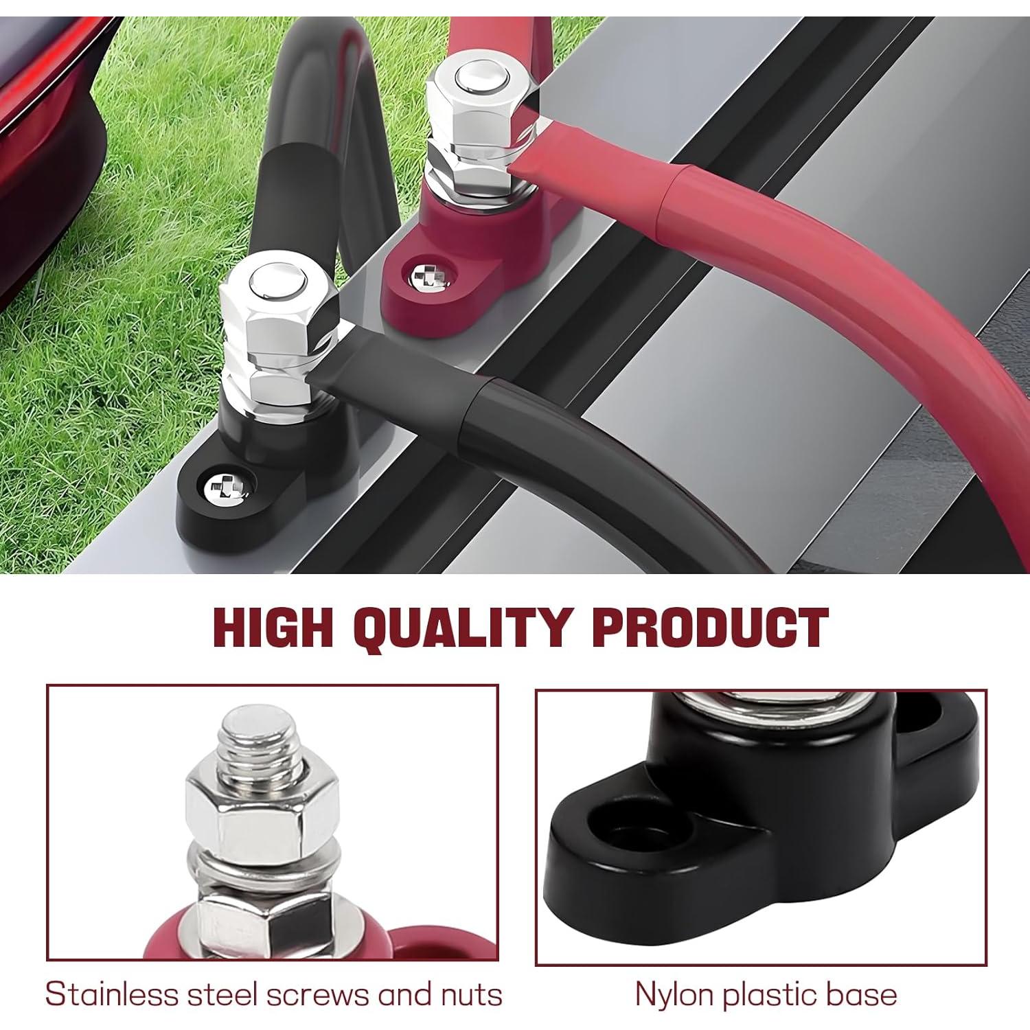 Hovom Bloques de Conexión de Batería 12V Aislados 2 Piezas