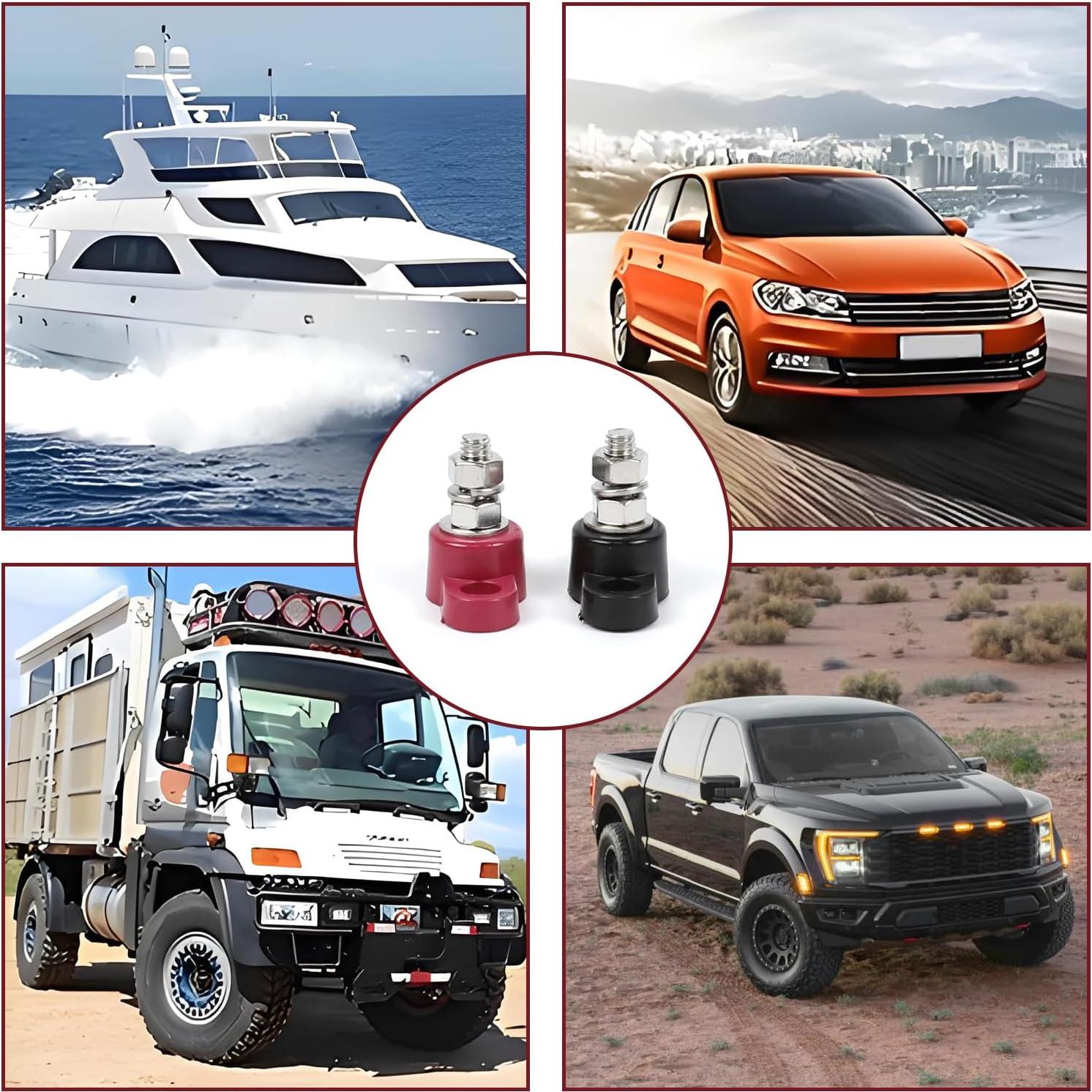 Hovom Bloques de Conexión de Batería 12V Aislados 2 Piezas