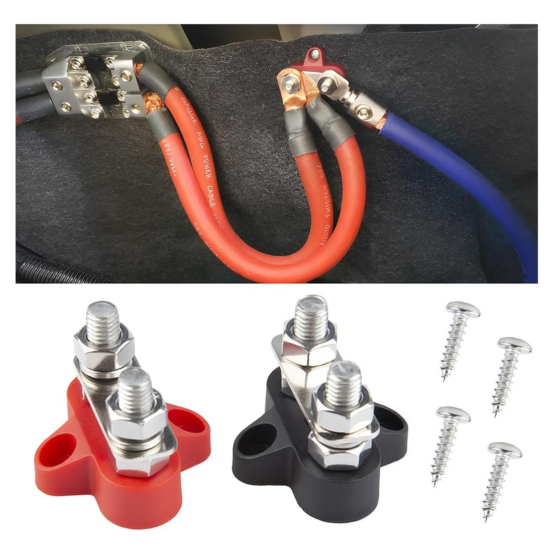 Terminales de Batería BELOMI M8 Doble Estudio 12V Aislados