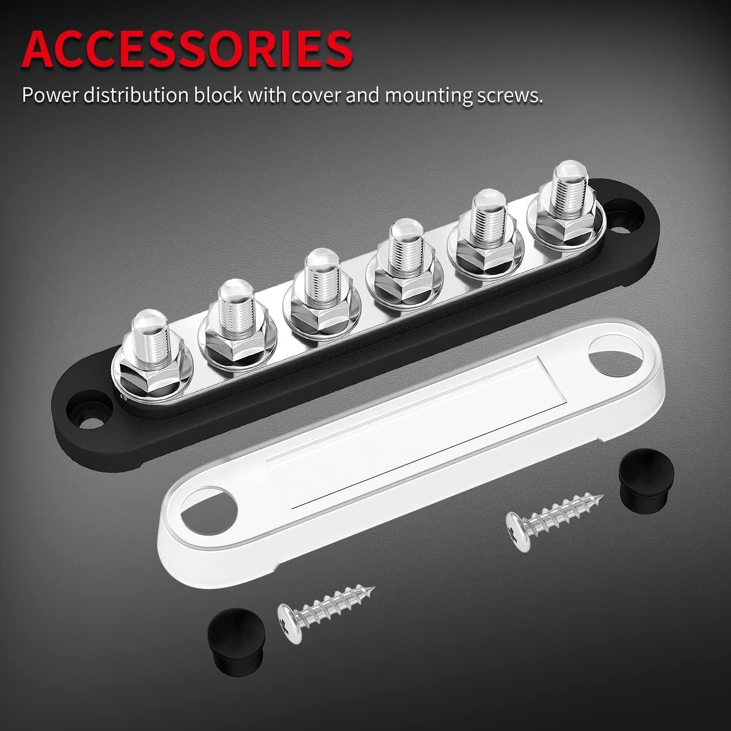 Barra de Distribución 12V DAIERTEK 6 Terminales M8 150A