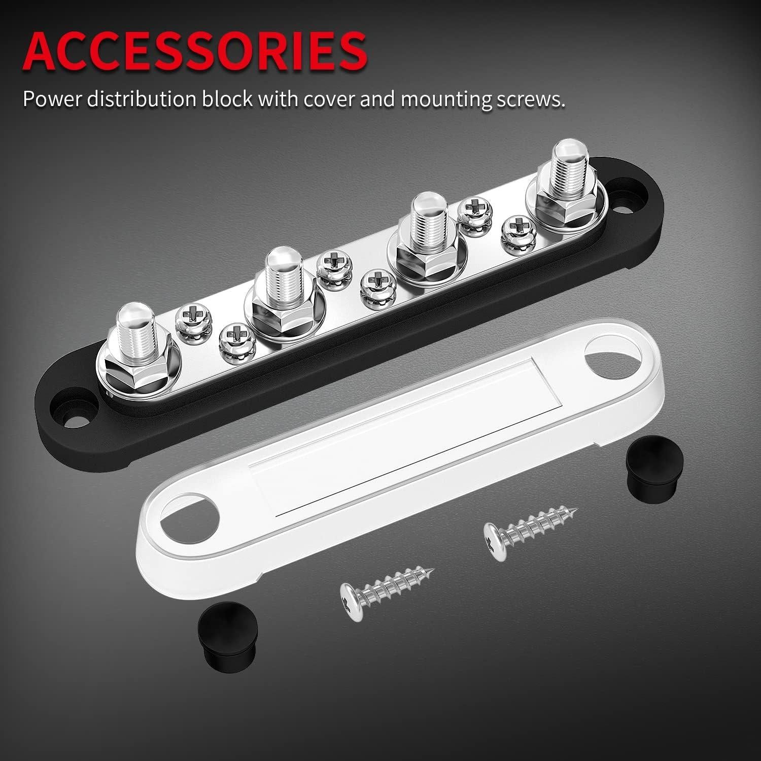 Bloque de Terminales de Barra de Bus DAIERTEK 12V-48V M8/M4