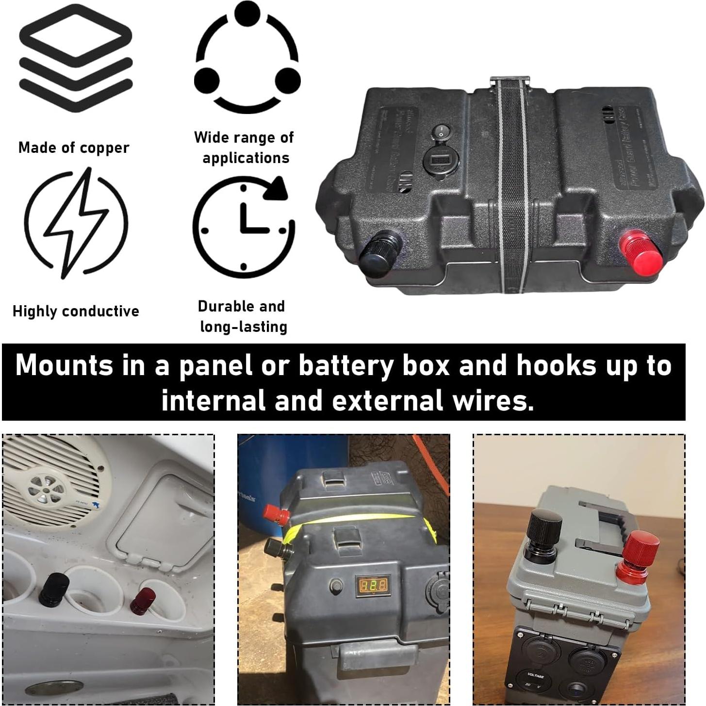Conector de Terminal de Batería de Cobre DXNQ M6 2PCS